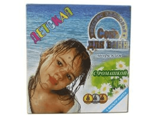 Соль для ванны морская 1000 г. с ромашкой детская
