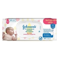 Johnsons Baby салфетки влажные  "от макушек до пяточек" 100 шт.
