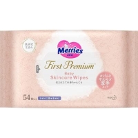 Салфетки влажные  Merries Skin Care в мягкой упаковке для новорожденных 54 шт