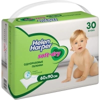 одноразовые пеленки детские Helen Harper Soft & Dry 60х90см 30 шт.