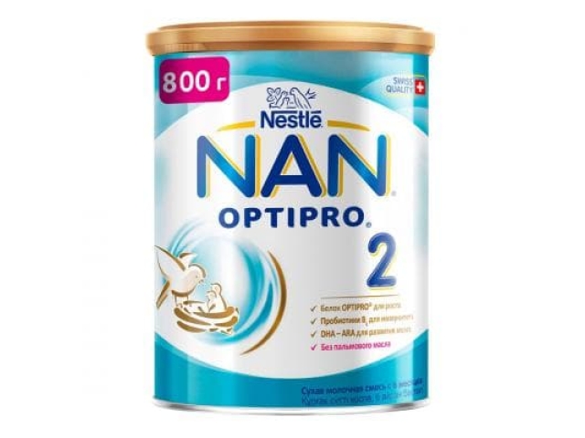 NAN 2 сухая смесь (6-12 месяцев) 800 гр.