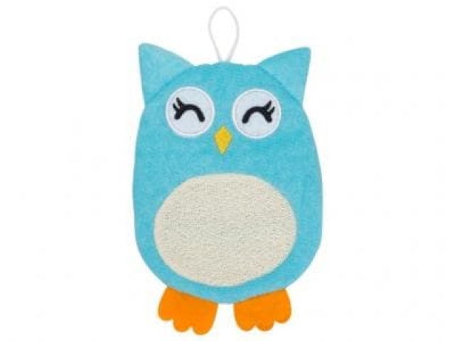 Махровая мочалка-рукавичка Baby Owl. Хлопковая ткань roxy kids