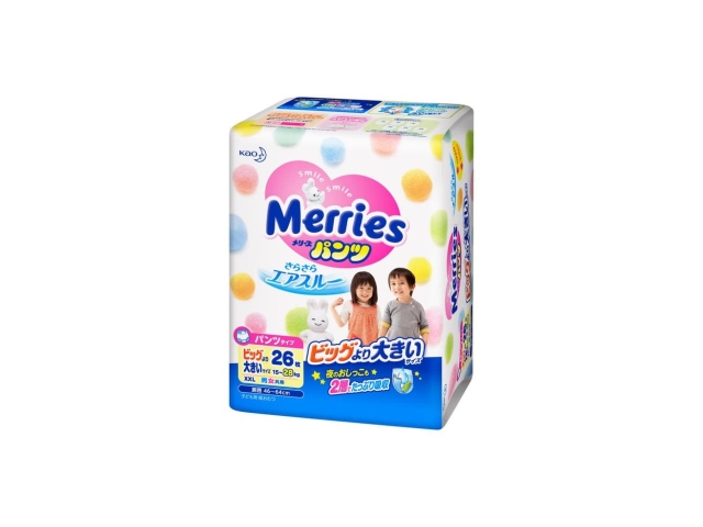 Мerries Трусики-подгузники для детей XXL 15-28 кг, 26 шт.
