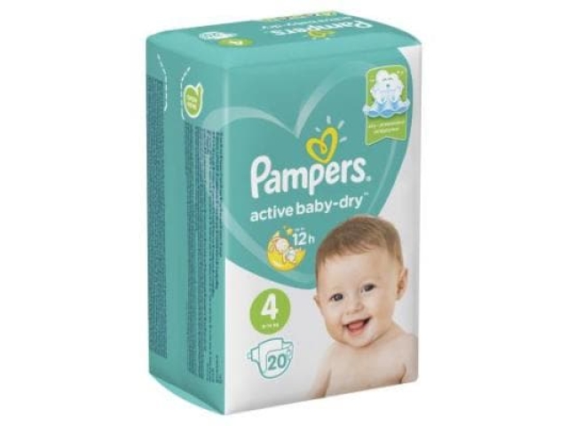 Подгузники Рampers Active Baby Dry 4 (9-14) 20 шт