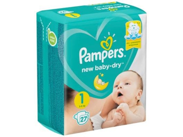 Подгузники Рampers Active Baby Dry 1 (2-5 кг.) 27 шт