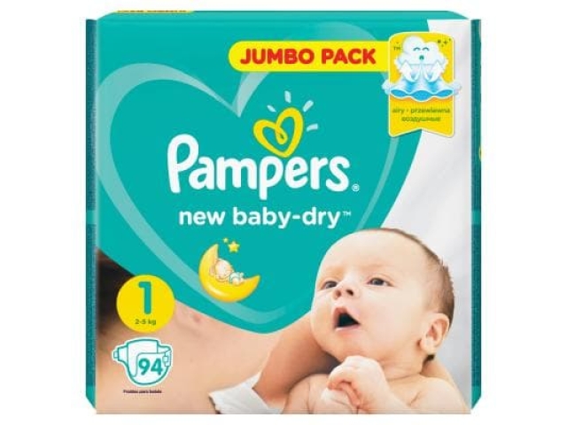 Подгузники Рampers New Baby Dry Newborn 1 (2-5 кг.) 94 шт