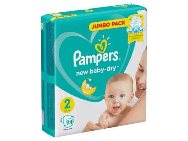 Подгузники Рampers New Baby Dry Mini 2 (4-8 кг.) 94 шт