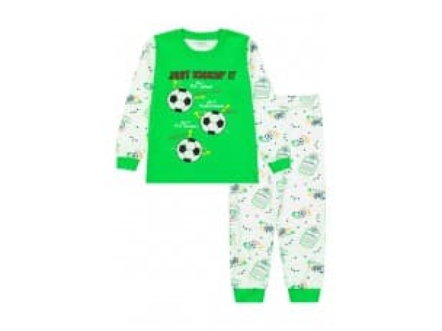 Пижама для мальчика N69IR-3/6 (зелёный/экру (футбол))