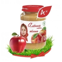 "Алёнка любит" пюре яблоко  170 гр. 4+ мес.