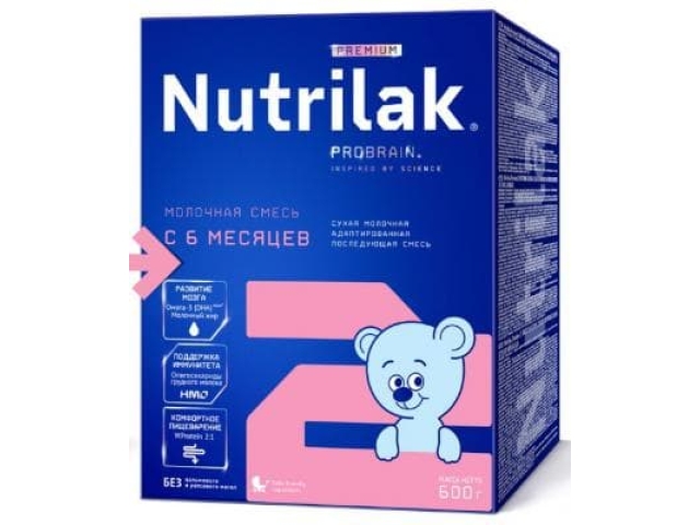 Nutrilak Premium 2 смесь молочная сухая 600 гр.