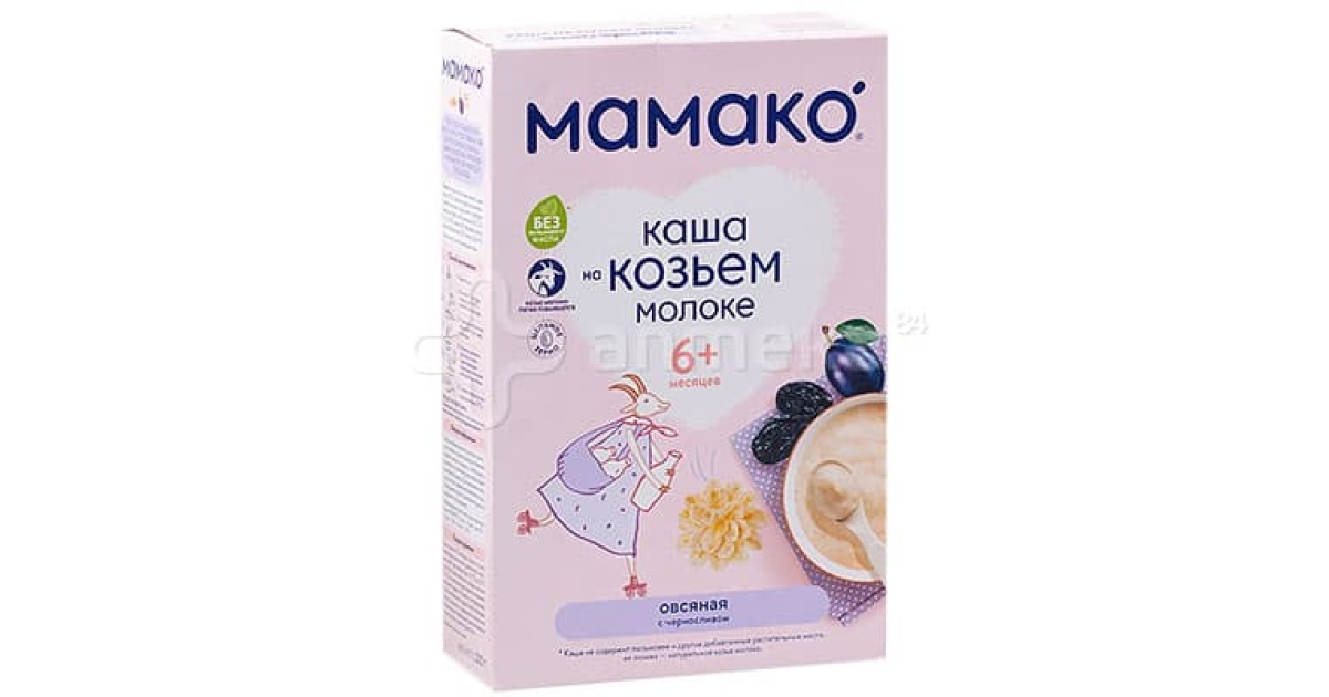 Каша мамако овсяная с черносливом на козьем молоке