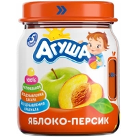 Агуша Пюре фруктовое Яблоко-Персик 100г
