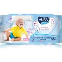 Влажные салфетки для детей Aura Ultra Comfort 60 шт.