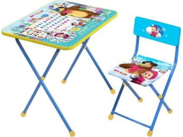 Набор детской мебели маша и медведь стол+стул (зима)