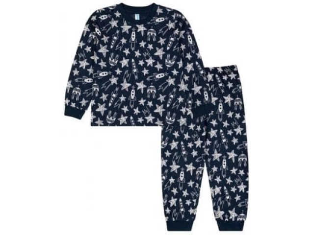 Пижама для мальчика Т.синий ракета