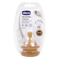 Chicco cоска для бутылочек original touch быстрый поток 6м 2 шт