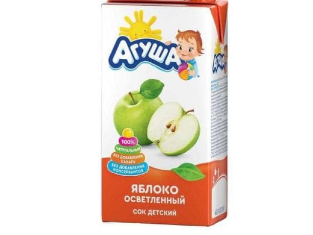 Агуша сок осветленный 500 мл. яблоко