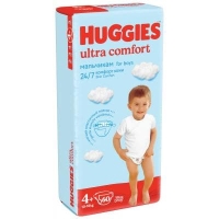 Подгузники Huggies на мальчика 4+(10-16кг) 60шт