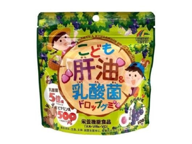 Пищевая добавка Рыбий жир + молочнокислые бактерий со вкусом винограда 100 таб (Япония)