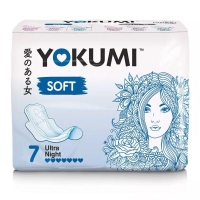 Yokumi прокладки женские гигиенические Soft Ultra Night, 7 шт.