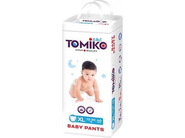 Подгузники-трусики детские Tomiko XL (12-20 кг) 40 шт