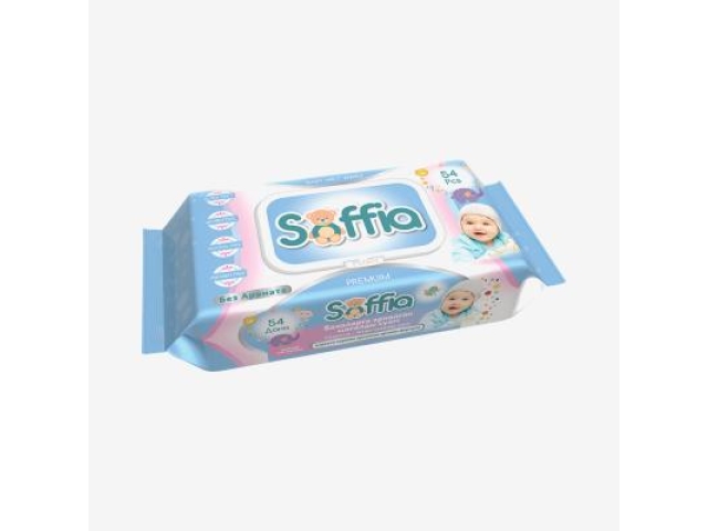 Детские влажные салфетки Soffia 54 шт