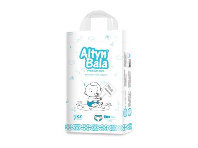 Подгузники детские Altyn Bala S (4-8кг) 56 шт New