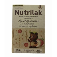 Nutrilak Proсereals каша молочная мульт.с кусочками банана и клубники  8+ мес. 200 гр.