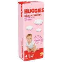 Подгузники Huggies ultra comfort для девочек 4 (8-14 кг) 50  шт.