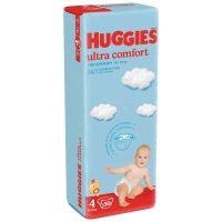 Подгузники Huggies ultra comfort для мальчиков 4 (8-14 кг) 50  шт.