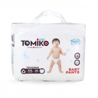 Подгузники-трусики детские Tomiko XXL (15-20 кг) 36 шт  Premium Soft