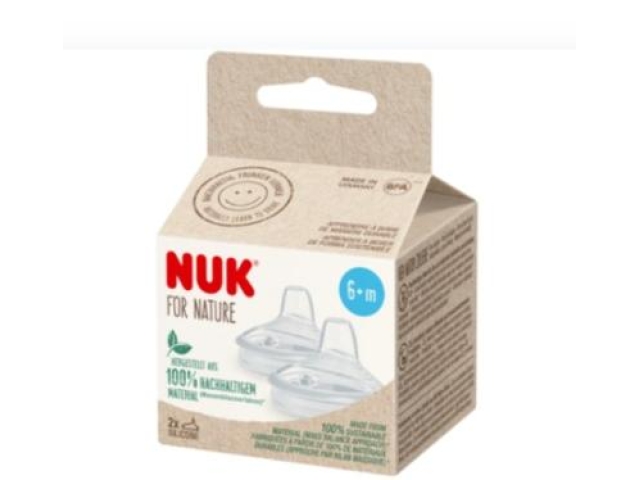 NUK for nature насадка для поильника силикон 2 шт.