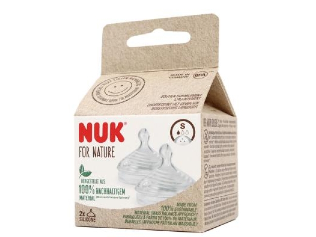 NUK for nature насадка для бутылочки силикон (S) 2 шт.