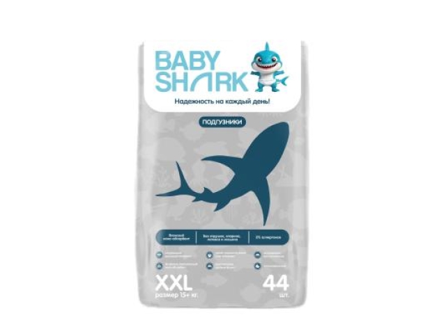 Baby Shark подгузники XXL (15+ кг.) 44 шт.