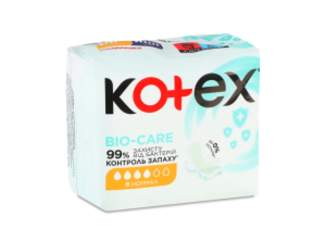 Kotex прокладки bio-care normal 8 шт