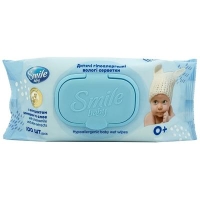 Smile baby детские влажные салфетки алоэ, ромашка 100 шт.