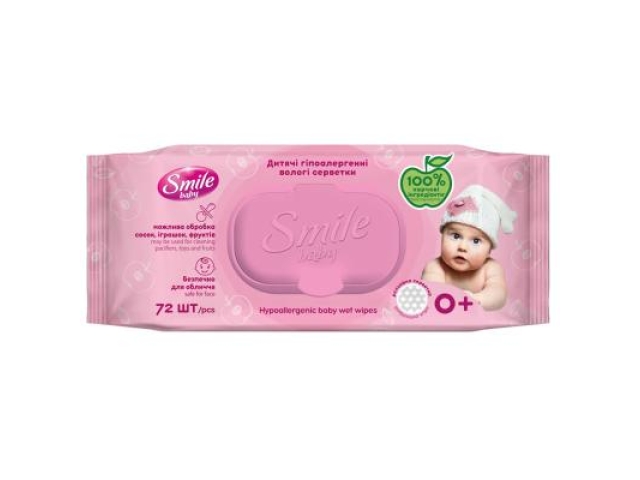 Smile baby детские влажные салфетки new born 72 шт.
