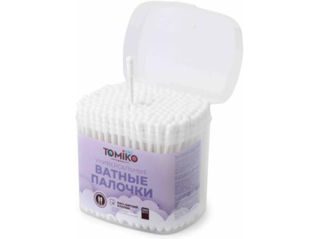 Tomiko ватные палочки 200 шт. спираль-круглые