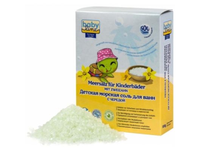 Baby Line детская морская соль для ванн с чередой 500 г.