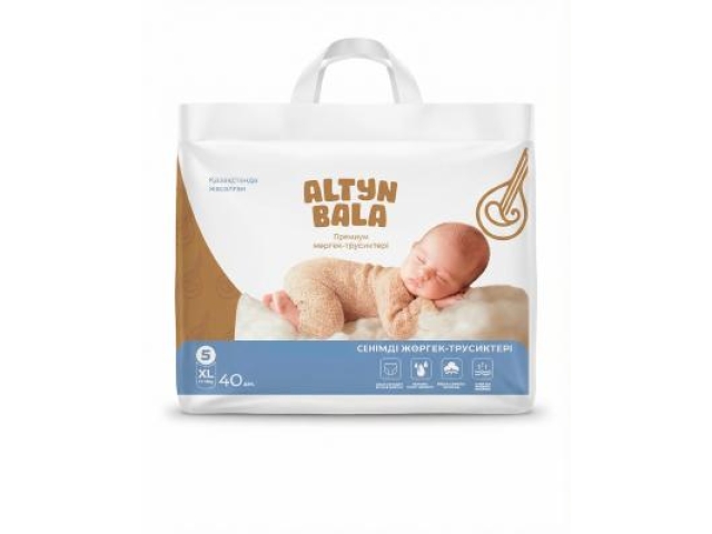 Подгузники-трусики детские Altyn Bala XL (11-18кг) 40 шт Подгузники-трусики детские Altyn Bala XL (11-18кг) 40 шт