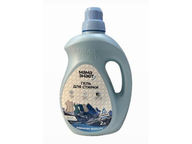 Мама знает гель для стирки детского белья 2 л. горная свежесть