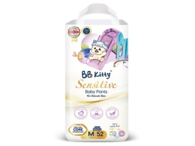 Подгузники-трусики BB Kitty Sensitive M 52 штук (6-11 кг)