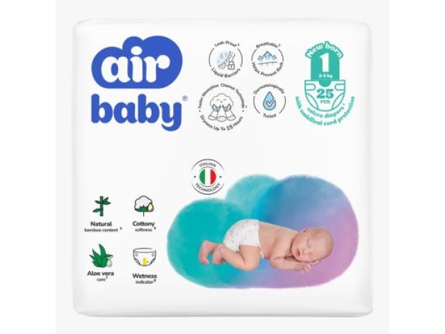 Подгузники Air Baby Standart NB 2-5 кг. 25 шт. Подгузники Air Baby Standart NB 2-5 кг. 25 шт.