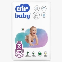Подгузники Air Baby Jumbo M 4-9 кг. 68 шт.