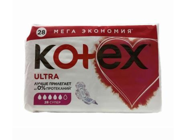 Прокладки Kotex Ultra Net Quadro Super 28 шт