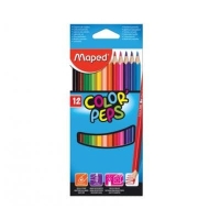 Цветные  карандаши 12 цветов = 24 цвета двойные  "Maped"