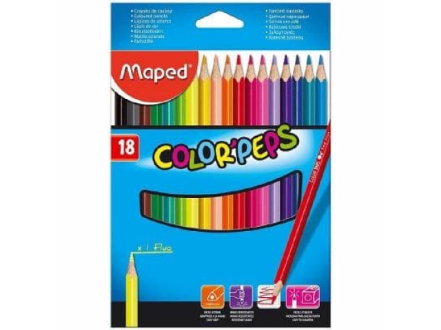 Цветные карандаши 18 цветов "Maped"