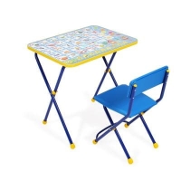 Складной комплект мебели Рисунок столешницы с азбукой (стул и стол)
