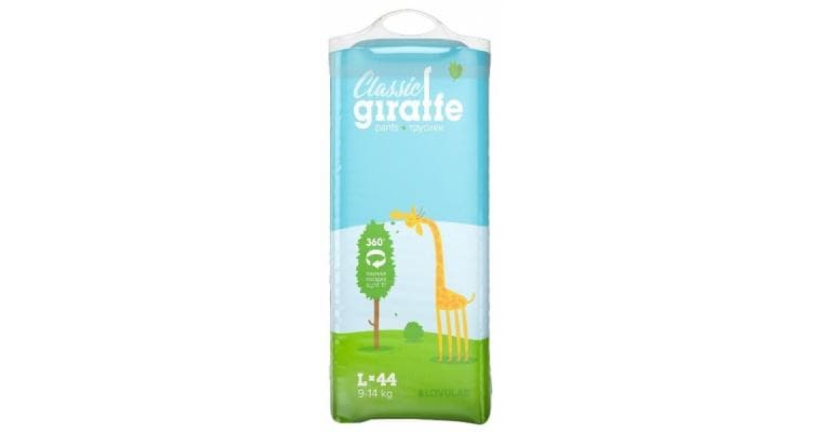 Lovular Giraffe Трусики-подгузники L (9-14 кг) 44 шт