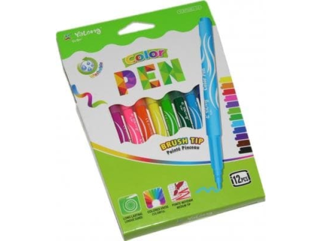 Фломастер "yalong" 12 цветов color pen